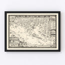 Vintage Map of Toluca Lake Lakeside Golf Club, 1936