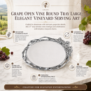 Grape Open Vine Round Tray Large