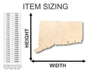 Unfinished Wood Connecticut Shape - State - Craft - up to 46" DIY