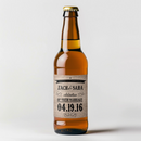 Burlap Wedding Beer Label