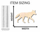 Unfinished Wood Coyote Shape - Animal - Craft - up to 46" DIY