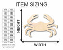 Unfinished Wood Crab Shape - Ocean - Nursery - Craft - up to 46" DIY