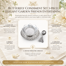 Butterfly Condiment Set 3-piece