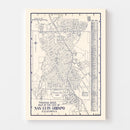 Vintage Map of San Luis Obispo, California 1920