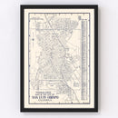 Vintage Map of San Luis Obispo, California 1920