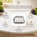 Grape Open Vine Square Tray 12