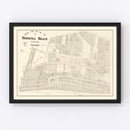 Vintage Map of Hermosa Beach, California 1922