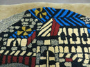 3' X 4' Vintage Hand Crafted Israel Wool Rug Carpet Wall Hanging Signed Hebrew