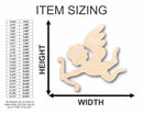 Unfinished Wood Cupid Shape - Valentine's - Love - Craft - up to 46" DIY