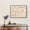 Vintage Map of Placer County, California 1914