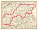 Vintage Map of Placer County, California 1914