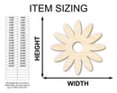 Unfinished Wood Daisy Shape | Flower | Craft Cutout | up to 46" DIY