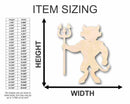 Unfinished Wood Devil Shape - Craft - up to 46" DIY