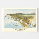 Vintage Map of San Pedro, California 1897