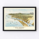 Vintage Map of San Pedro, California 1897