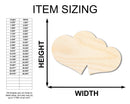 Unfinished Wood Double Heart Shape - Love Craft - up to 46"