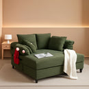 56-Inch Oversized Corduroy Lounge Chair With Armrests