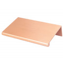 Brushed Copper "Bond" Tab Edge Finger Drawer Pulls in Various Sizes