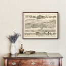 Vintage Map of San Buena Ventura, California 1884