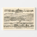 Vintage Map of San Buena Ventura, California 1884