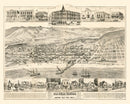 Vintage Map of San Buena Ventura, California 1884