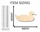 Unfinished Wood Sitting Duck Shape - Animal - Wildlife - Craft - up to 46" DIY
