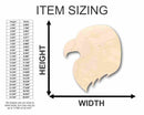 Unfinished Wood Eagle Head Shape - Animal - Wildlife - Craft - up to 46" DIY