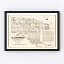 Vintage Map of Kenwood, California 1887