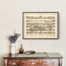 Vintage Map of Modesto, California 1888