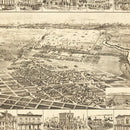 Vintage Map of Modesto, California 1888