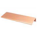 Brushed Copper "Bond" Tab Edge Finger Drawer Pulls in Various Sizes