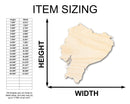 Unfinished Wood Ecuador Shape - Craft - up to 46"