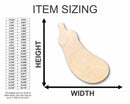 Unfinished Wood Eggplant Shape - Kitchen - Food - Craft - up to 46" DIY