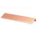 Brushed Copper "Bond" Tab Edge Finger Drawer Pulls in Various Sizes