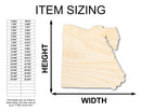 Unfinished Wood Egypt Shape - Craft - up to 46"