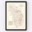 Vintage Black Hills & Harney National Forest Map 1934