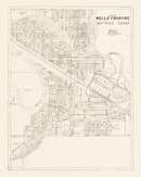 Vintage Map of Belle Fourche, South Dakota 1949