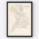 Vintage Map of Belle Fourche, South Dakota 1949