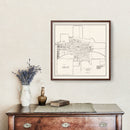 Vintage Map of Flandreau, South Dakota 1970