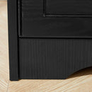Modern 3 Drawer Bedroom Chest of Drawers with 7 Drawers Dresser, Clothes Organizer -Metal Pulls for Living Room, Bedroom, Hallway, Black, 47.6" x 15.7" x 26.6"