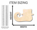 Unfinished Wood Elf Shoe Shape - Christmas - Ornament - Craft - up to 46" DIY