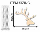 Unfinished Wood Elk Head Antlers Shape - Animal - Wildlife - Craft - up to 46" DIY