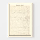 Vintage Map of Davison County, South Dakota 1900