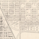 Vintage Map of Woonsocket, South Dakota 1950