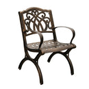Outdoor Aluminum 7pc Hexagon Patio Dining Set, Lazy Susan, Six Chairs