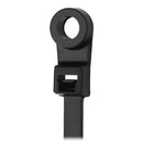 Pacer 8" Cable Tie w/Mounting Ring - Black - 50lb Tensile Strength - 2" Bundle Diameter - 100 Piece Bag