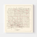 Vintage Map of Butte County, South Dakota 1936