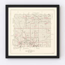 Vintage Map of Butte County, South Dakota 1936