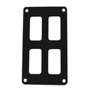 Pacer Switch Panel - 2 Switch  2 Row - 3" x 4.75" - Black Powder Coated Aluminum
