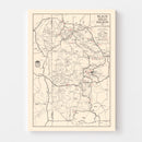 Vintage Black Hills Map 1939